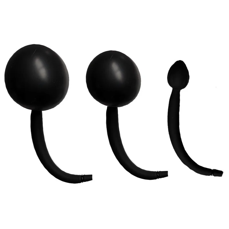 Sex Toys Silicone Huge Anus Butt Dilator Expandable Prostate Massager Women Inflatable Anal Plug Dildo Pump with Metal Ball