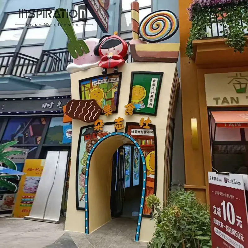 Catering and Food Store Front Sculpture Shopping Mall Featured Food Area Customization Arches Signature Sculpture