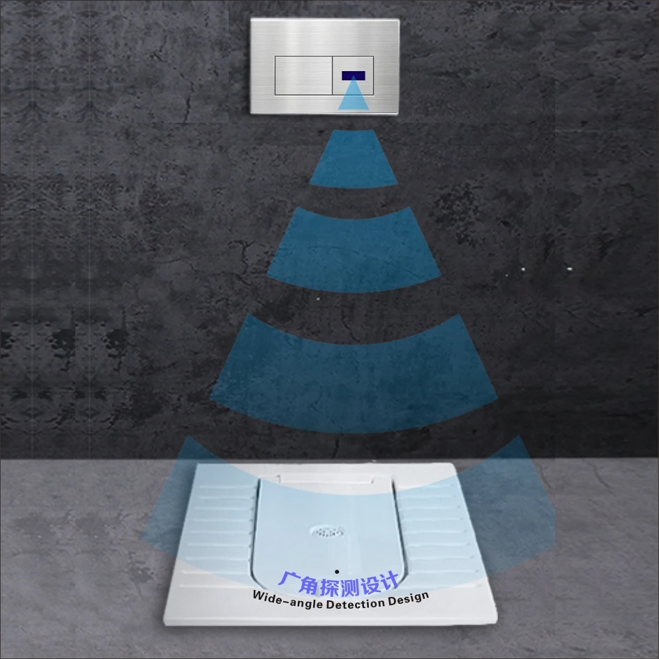 dual flush toilet button 6l Pneumatic Air Control Concealed Cistern Wc Wall Hung Toilet Free Touch Cistern