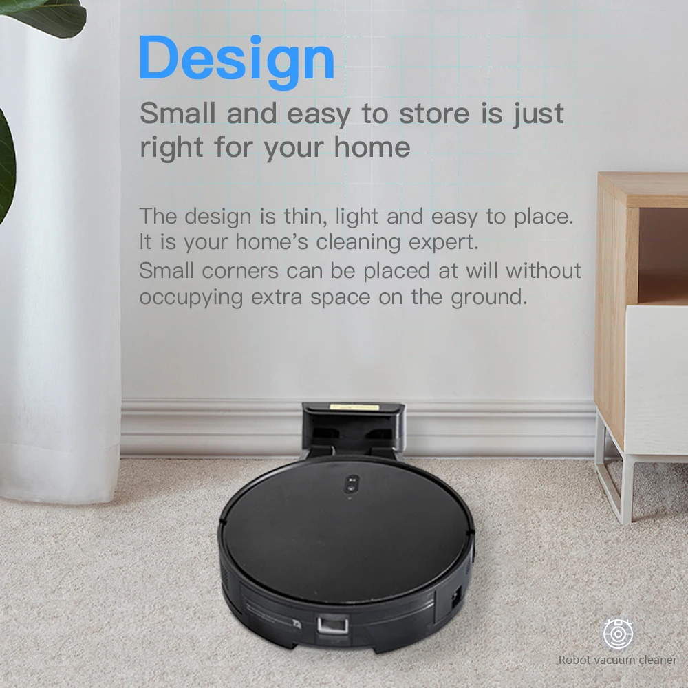 Robot Vacuum Cleaner  Smart Automatic Rechargeable Mop 2700Pa Suction Hard Floor Sweeping  Cleaning Sweeping Mop Aspiradora