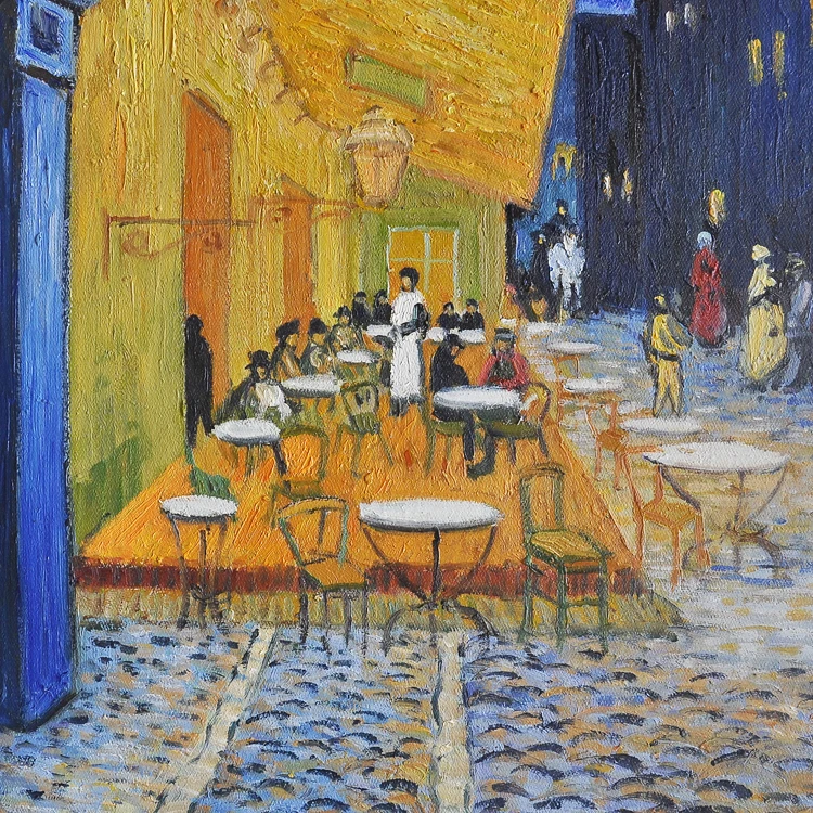 Handmade Museum Quality Cafe Terrace Wall Art Decor Old Masters Oil Painting Reproduction Canvas Painting Van Gogh