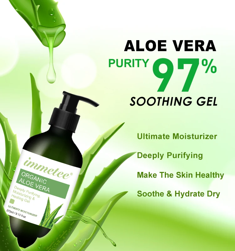 Natural 100% Pure Aloe Vera Gel Plant Extra 270ml Stock Free