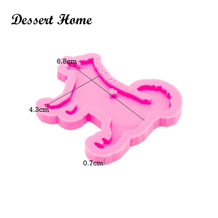 DY0128 Shiny Poodle/Basset/Corgi/Greyhound Galgo/Podenco/Saluki Keychain Mold DIY Dog Epoxy Resin Silicone Molds, Cake Dogs Mold