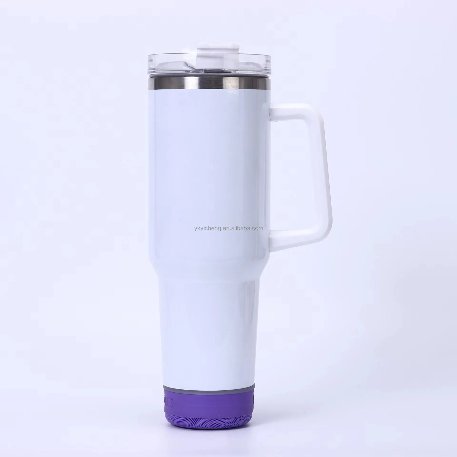 40oz double wall Outdoor Insulation Vacuum Music cup Smart Wireless Blanks Sublimation Speaker Tumbler with lid USB Charger