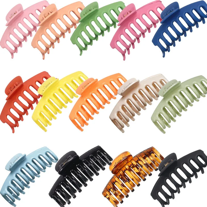 Fashion 11cm large grasping clip set acrylic hair grasping summer bath hair ornaments ladies coiled hair claw for women