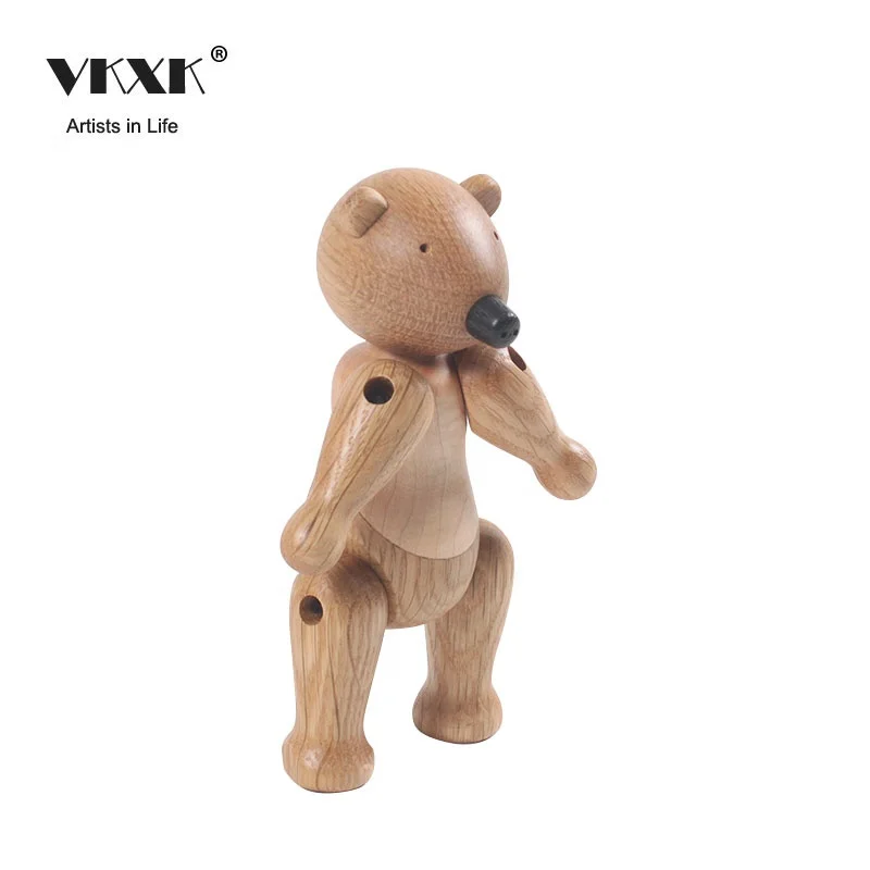 
High quality wholesale cute wooden bear arts and crafts for gifts 