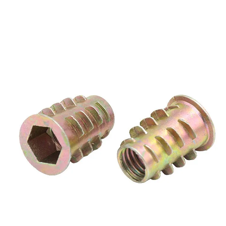 Stainless Steel Zinc Din7965 Furniture Threaded Insert Nuts for Fastening Wood Furniture Repair Nuts