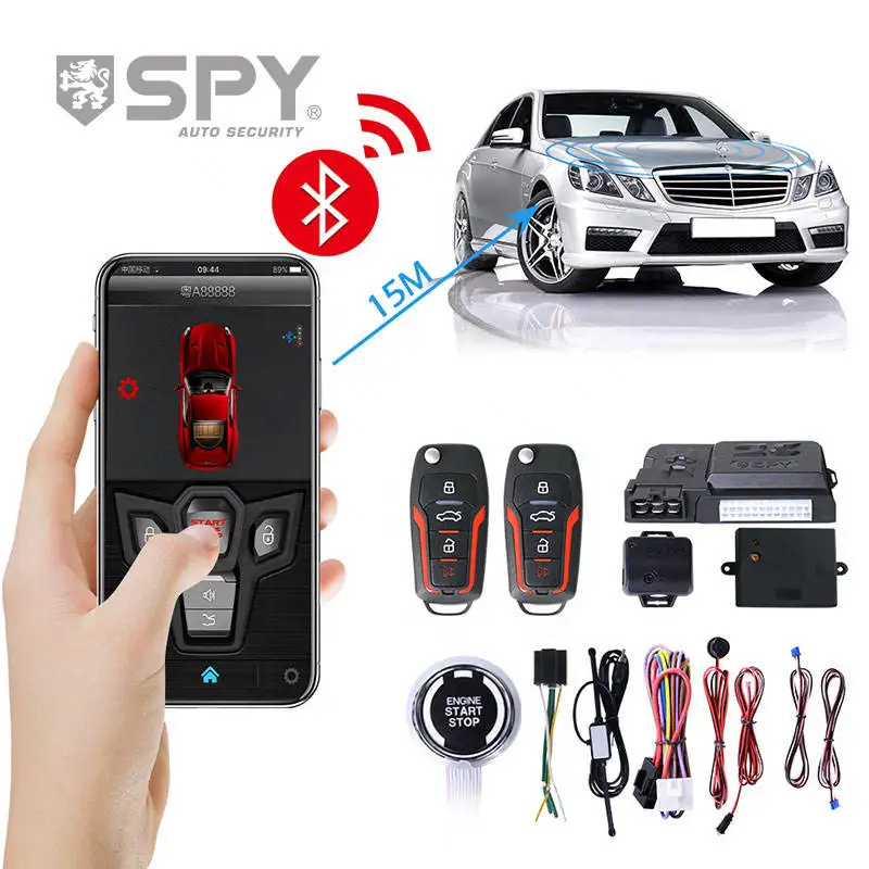 SPY the latest cheapest car basic security alarm car remote start alarm tracker siren 1 way easy car alarm immobilizer system