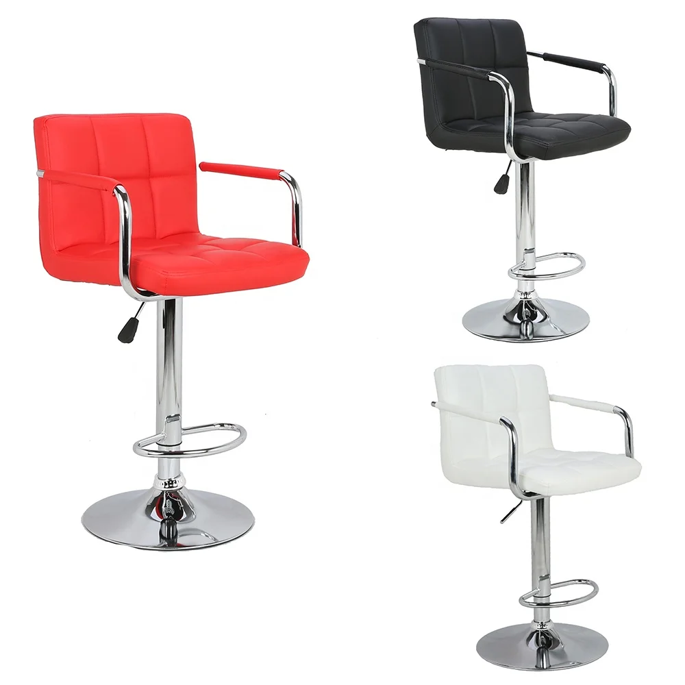 Sillas De Bar Chair Nordic Comfortable Swivel Leather High for Kitchen With