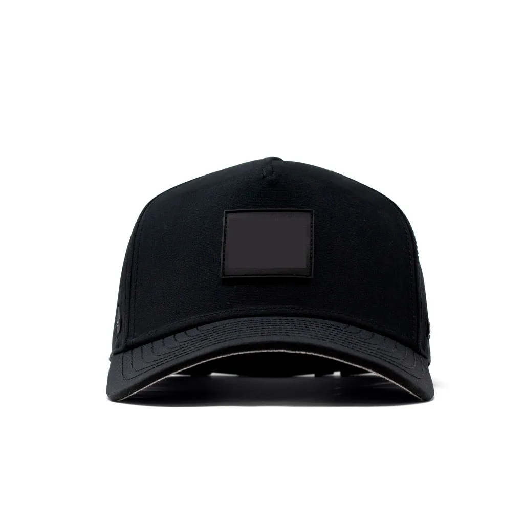 Blank custom 3d embroidery logo hat waterproof snap back A frame 5 panel laser hole drilled punching cap golf snapback hat