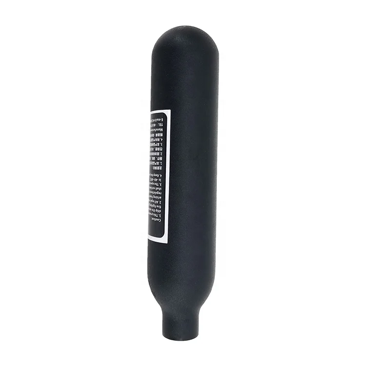 Black/Aluminum 0.5L gas cylinder wholesale 200bar high pressure co2 cylinder with pcp