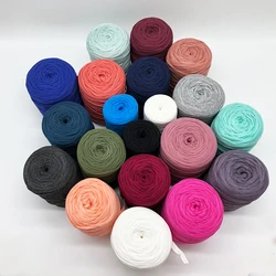 Wholesale t shirt yarn colorful spaghetti yarn 500g fancy crochet yarn