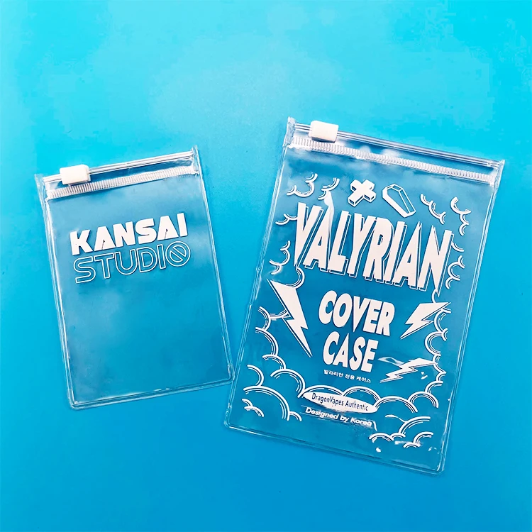 Guangzhou supplier wholesale high quality pvc transparent packaging jewelry holographic pouches bag for packaging