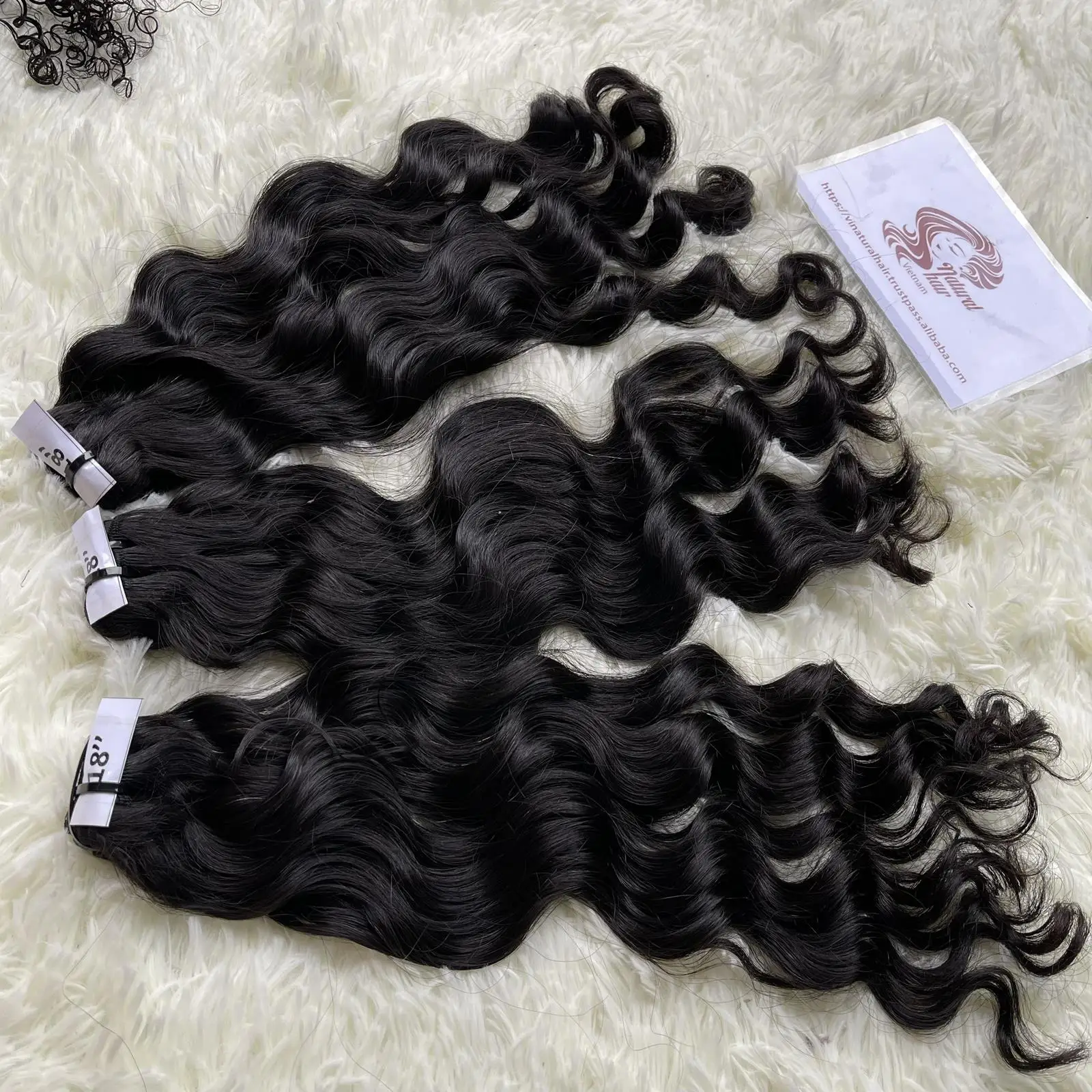 100% Raw Virgin Hair Vietnam Wholesale Price - Top Quality Hair Bundles - Natural Wavy For Black Human