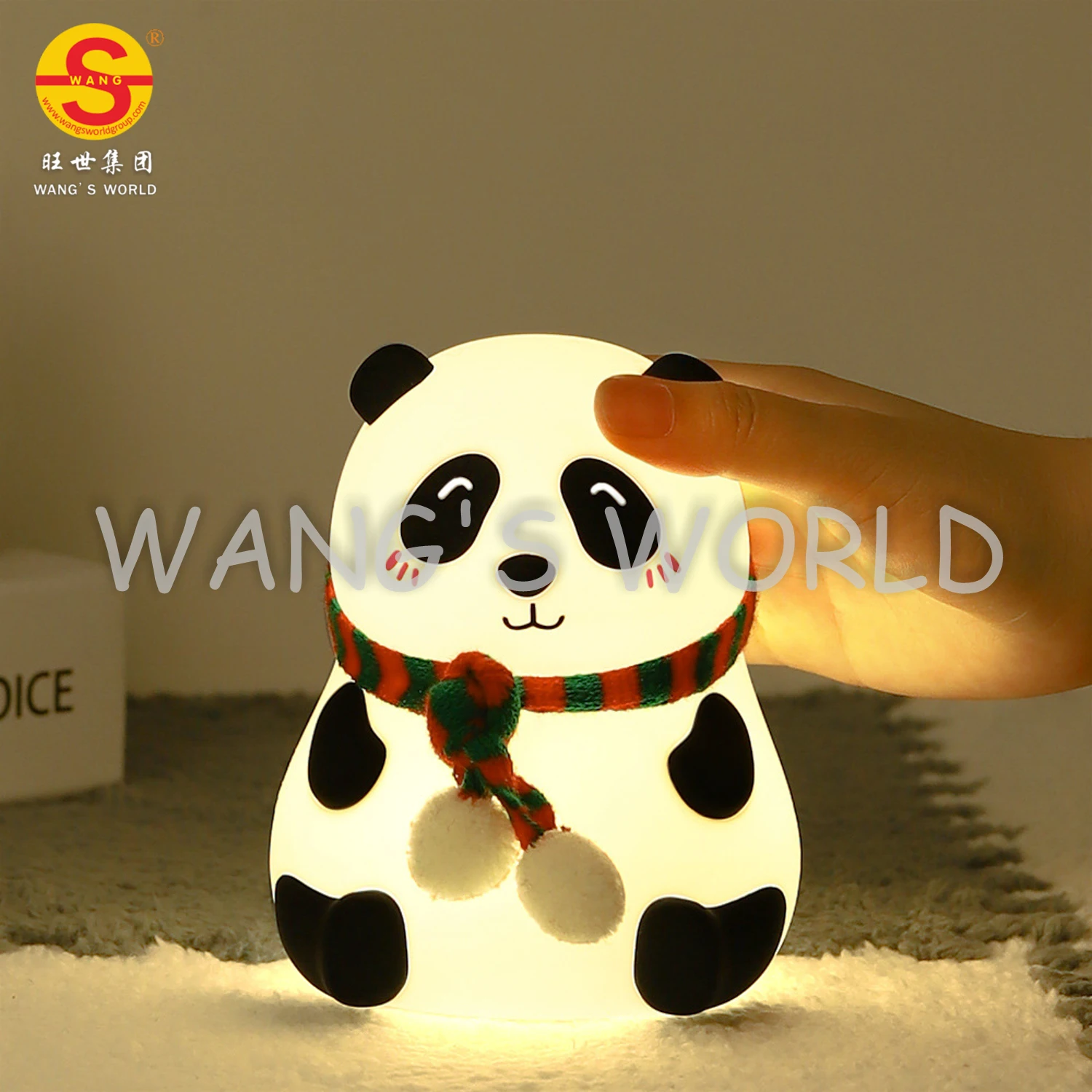 2023 Led Cute Cartoon Silicone Panda Lamp USB Touch Sensor Colorful Light Bedroom Bedside Night Light for Children Kids