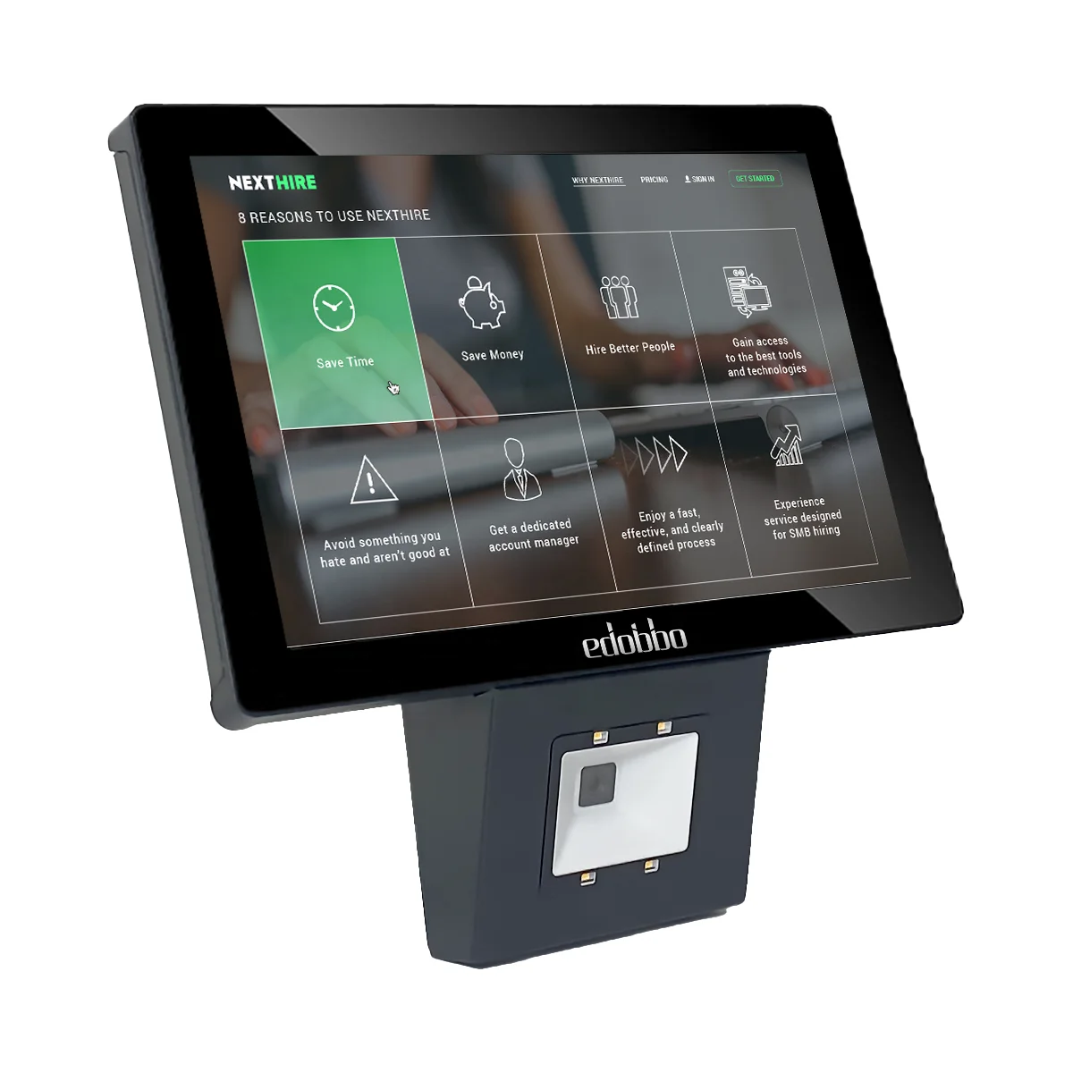 1d/2D/Qr Code Scanner Android/Windows Self Service 10-Inch Price Checker for Supermarket
