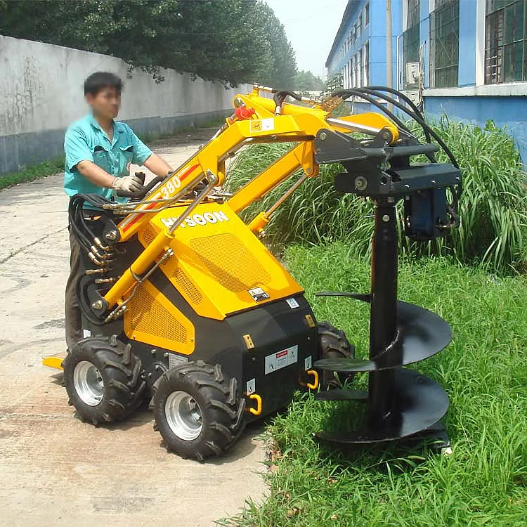 small multifunctional mini skid steer earth auger/ post hole diggers loader machine, mirco mini digger mini excavator for garden