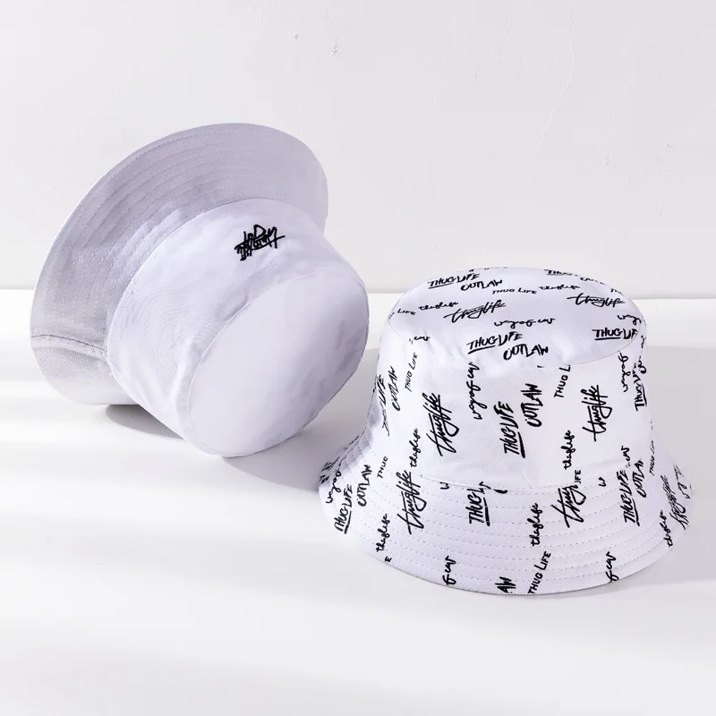 Custom Print Letters logo Wide Brim Fisherman Custom Design Logo Cool Printed Reversible Bucket Hat