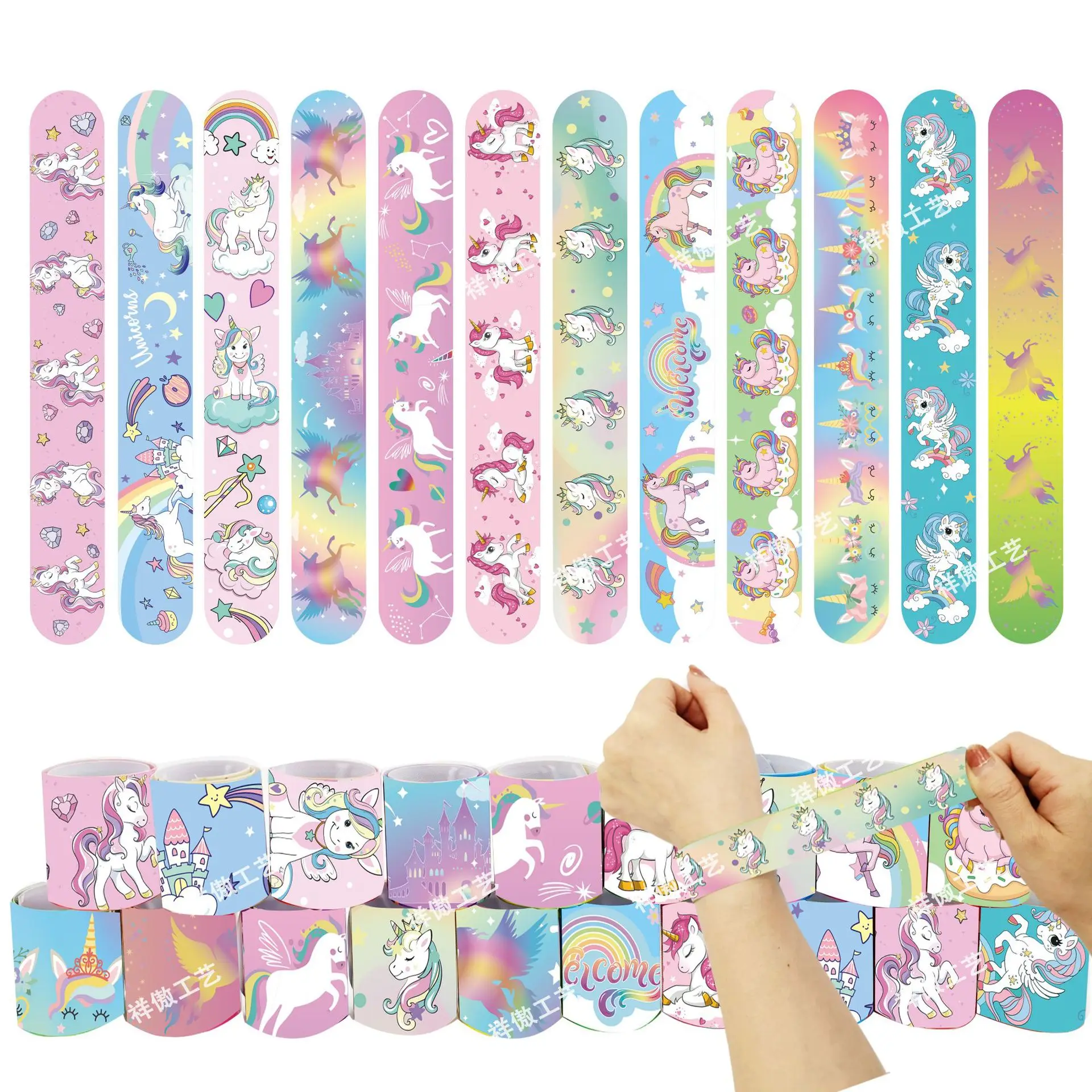 Slap Circle Bracelet Kids Slap Circle Party Wristband Popular Cartoon Bracelet