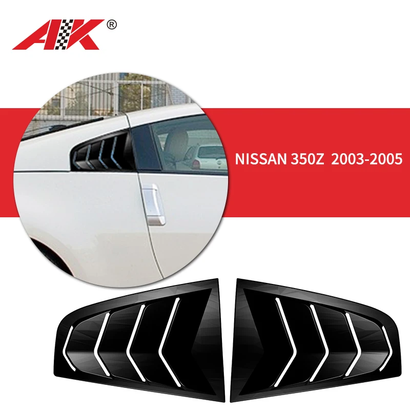 Painted Black Plastic Car Side Window Louver  for Nissan 350Z  2003-2005 Scoop vent cover