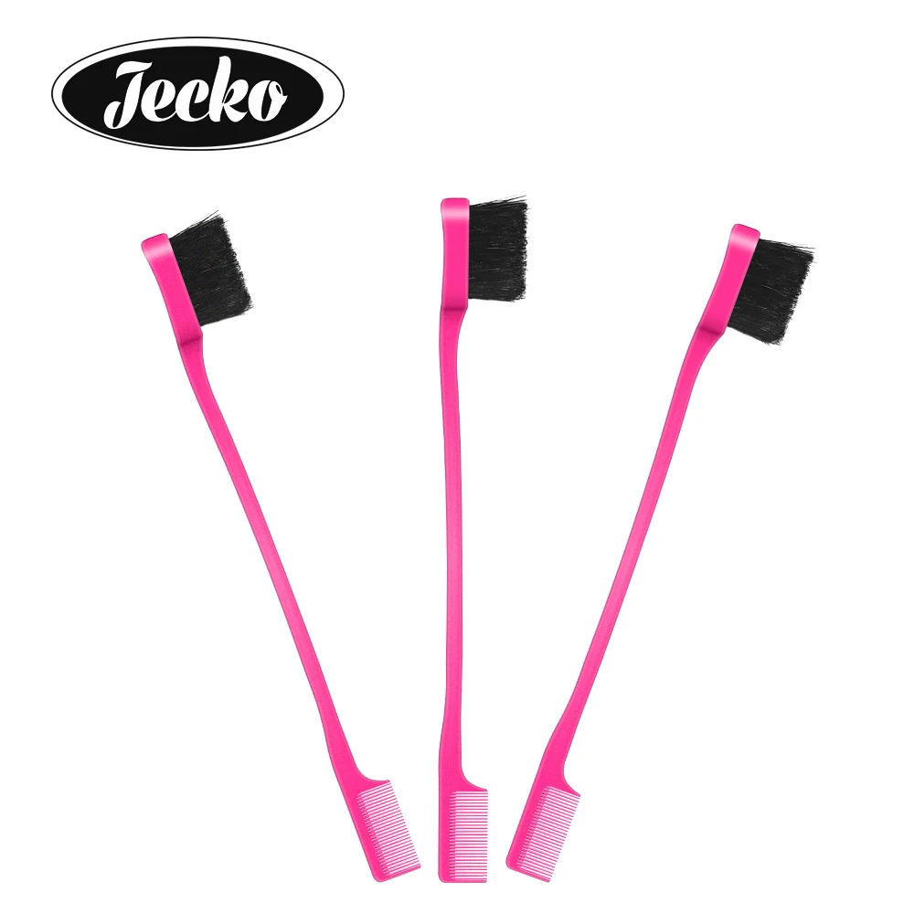 Professional Pink Black Color Double Side Detangling Edge Brush And Hair Comb Magic Hair Brush