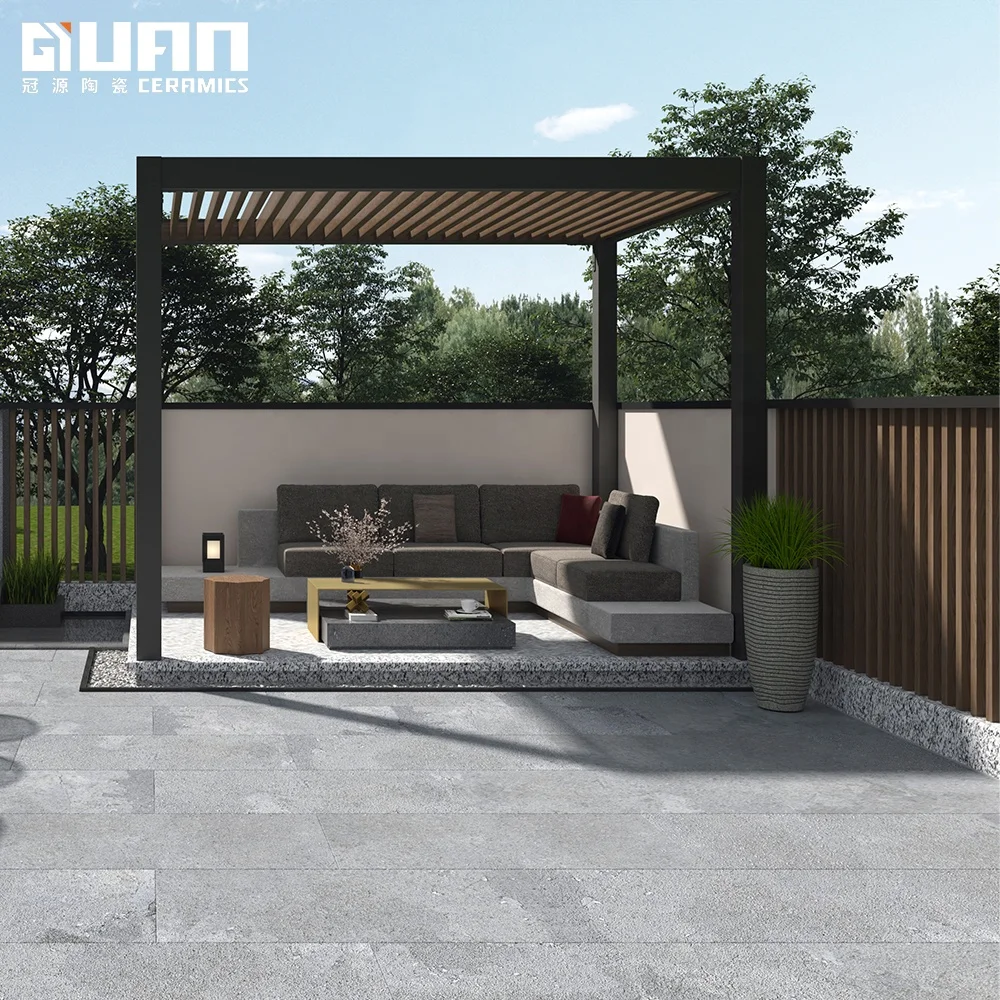 Factory price 60x60cm granite floor tiles non-slip paving stone 18mm thickness outdoor garage tile