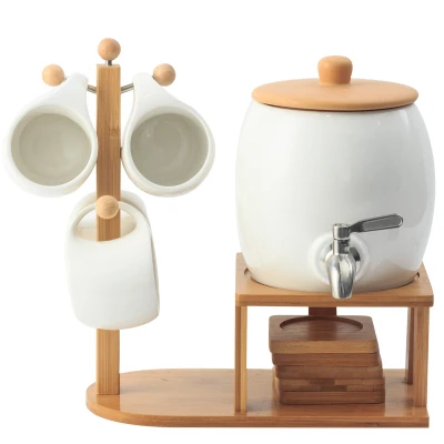 Unique water pot set with cup personalized  european porcelain tea pot and kettle set
