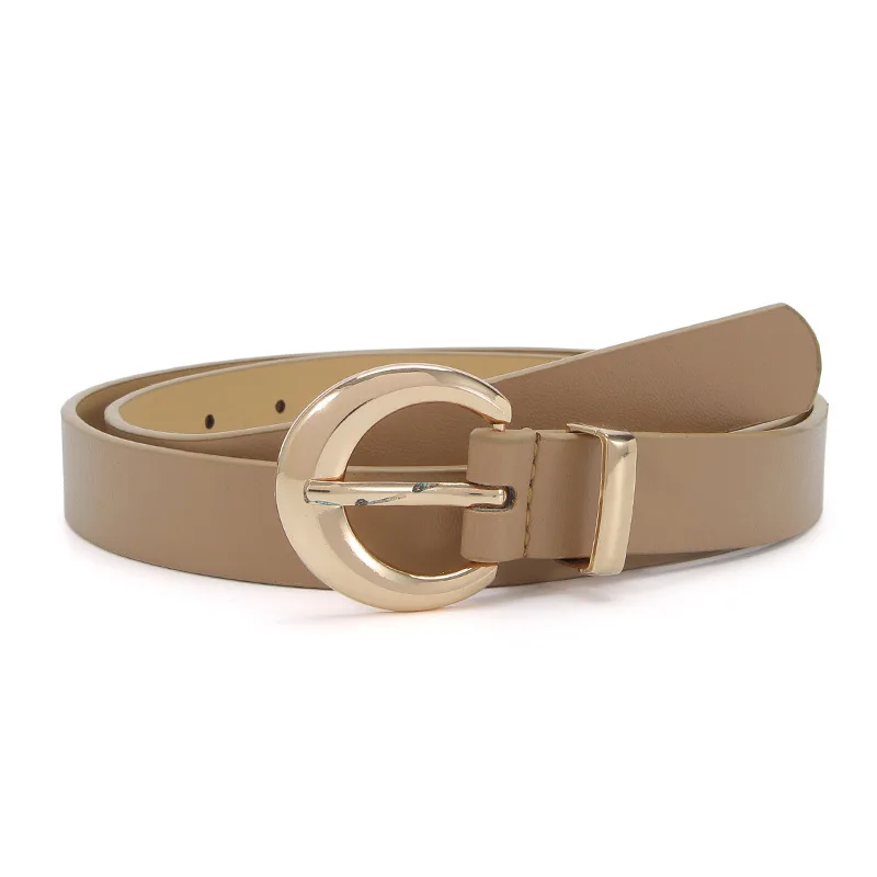 Fashion PU Dress Waist Belt, basic fashion belt gold buckle belt