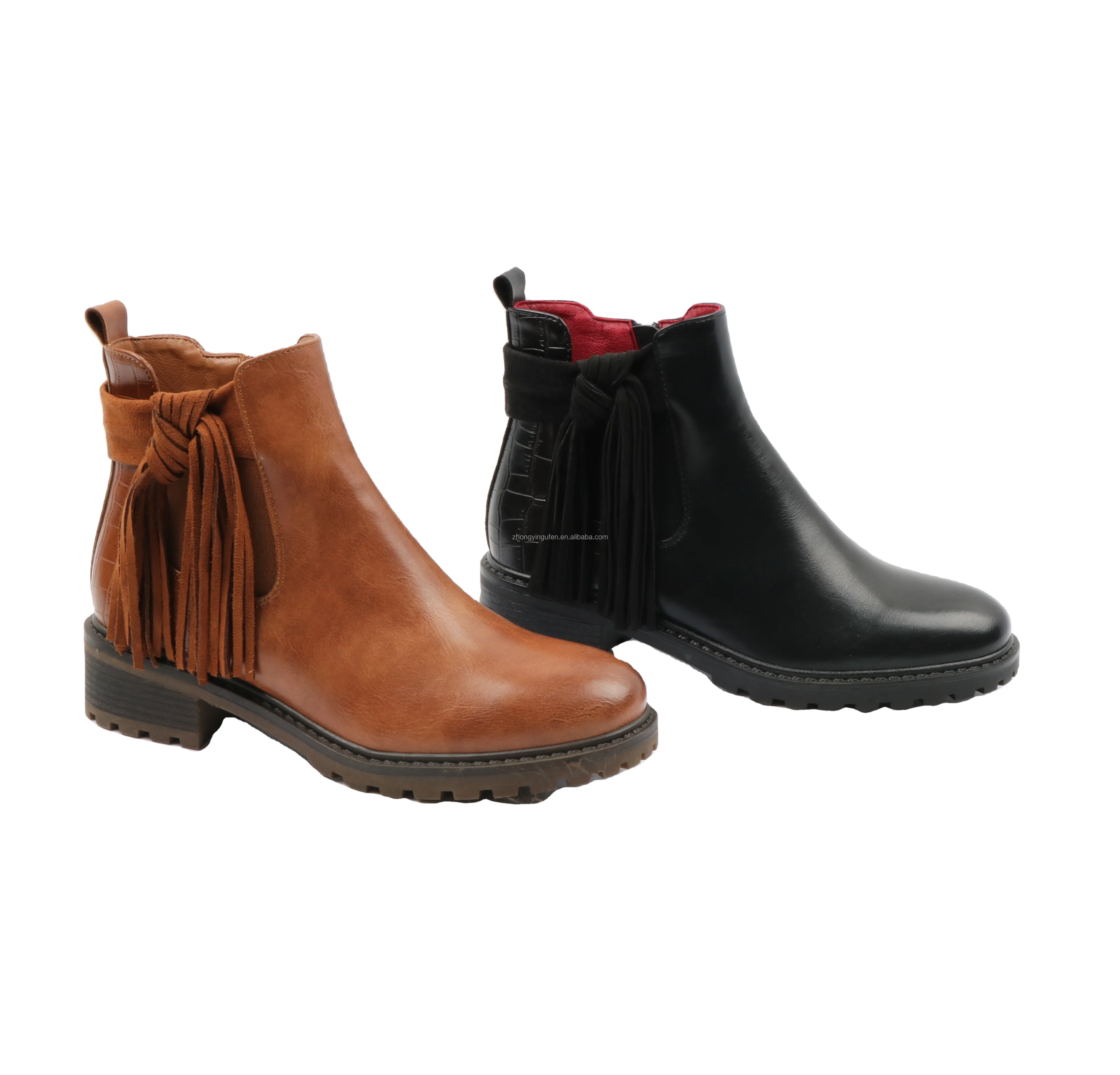 New fashion winter flat boots high quality with cheap price  tassels decoration winter ankle boots CHELSEA BOOTS