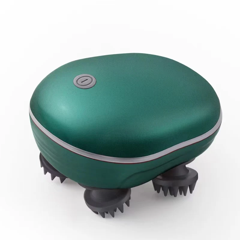 waterproof automatic electric mini portable silicon vibrating octopus head scalp massager machine for hair growth