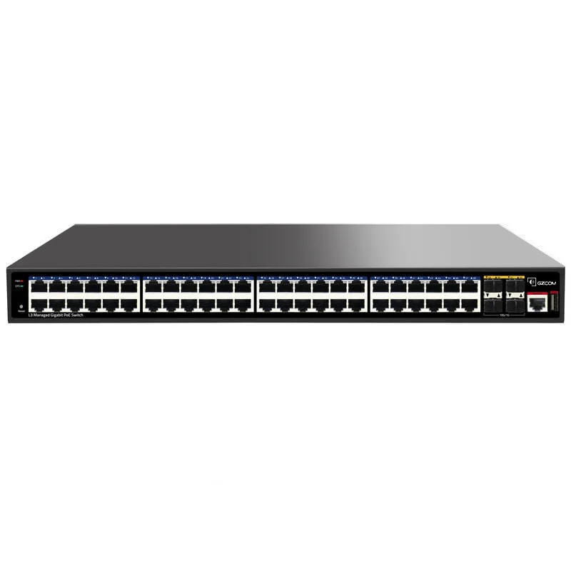Manufacturer Wholesale 52 Port 10G Uplink 48 Ports Gigabit L3 Management Ethernet POE switch