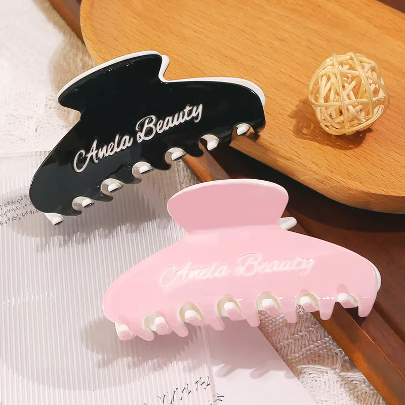 XinMei best sale claw clips with name double layer color acetate hair claw clips customize logo hair clamp claw clips wholesales