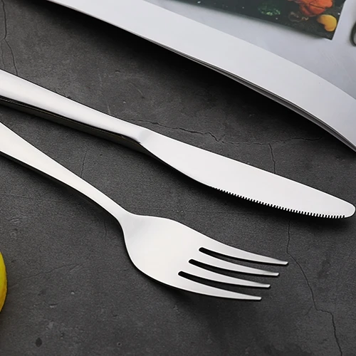4PC High Quality Metal Silver 2019  Spoon Knife Fork Set Hot Sale Children Stainless Steel cutlery set For Kids