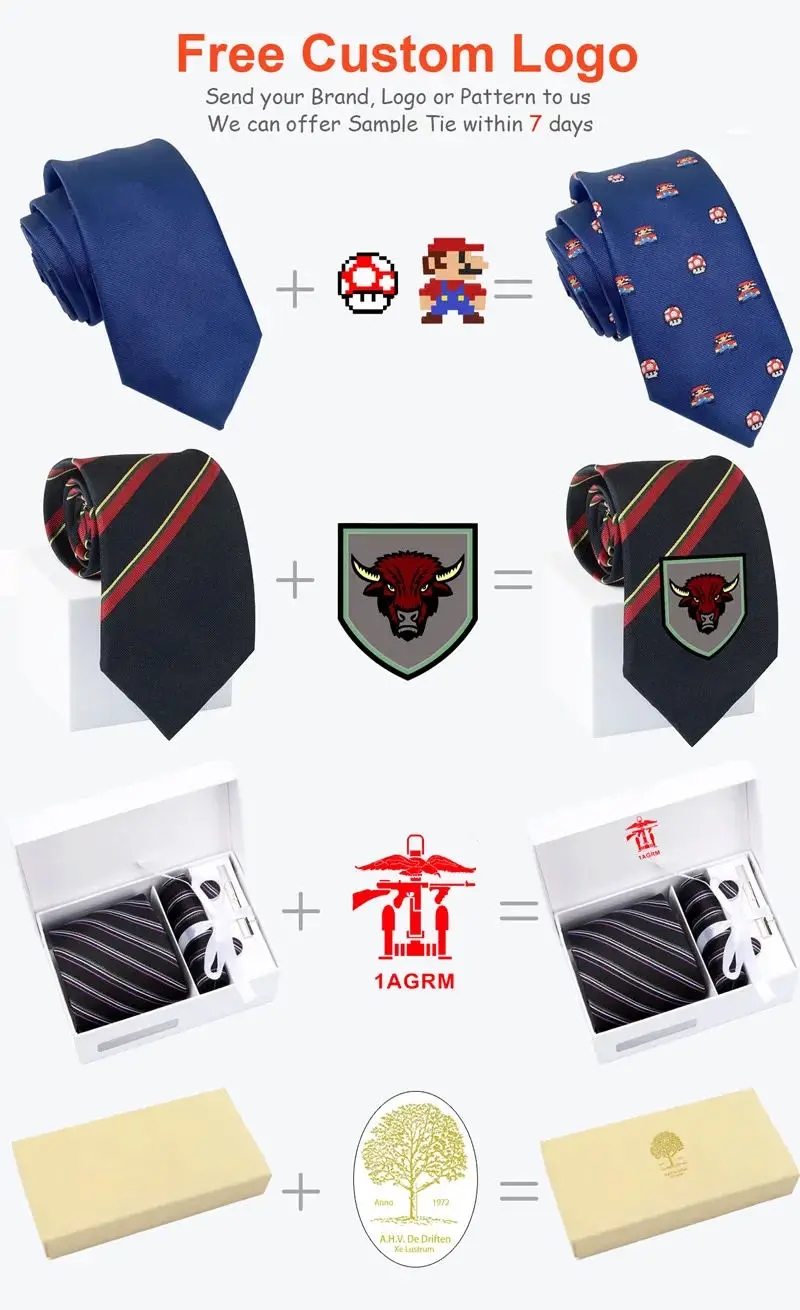 Factory Direct Sales Hot Selling Handmade Ties Luxury Good Quality Screen Printing 100% Silk Custom Neck Tie For Men With Logo