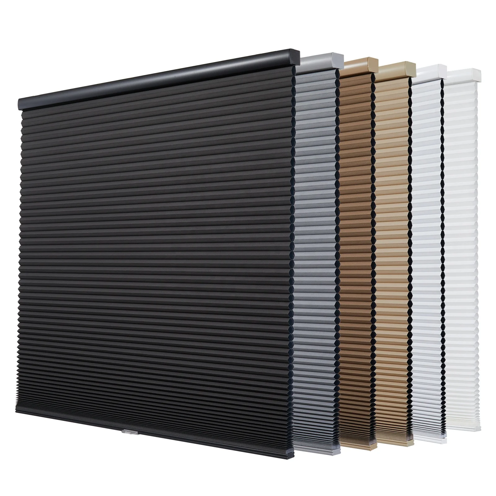 Renewable Light Filtering Home Deco Honeycomb Blinds Cordless Cellular Shades With Match Rail Color