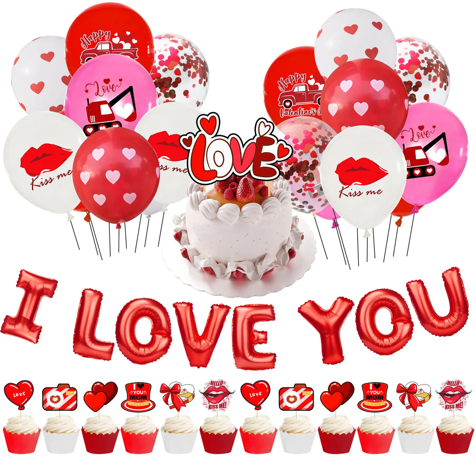 wedding Party Balloons Set Aluminum Foil Sequined Latex Balloon Decoration Baby Shower Decorations