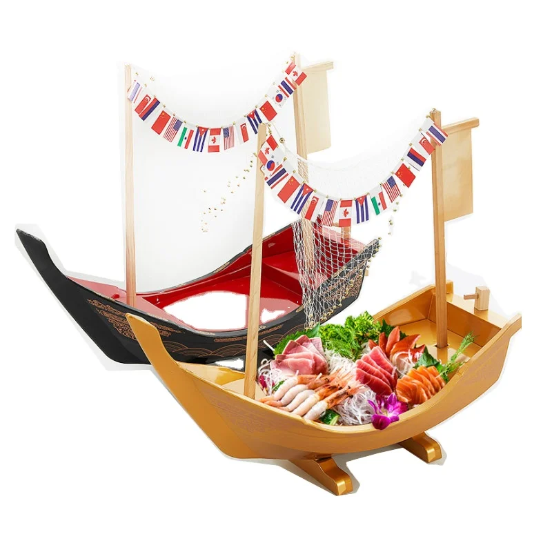 BAMBUS Serving Tray Popular Bamboo 35 Inch Wooden Sushi Boat With Individual Packaging For Sashimi Foods (62315606657)
