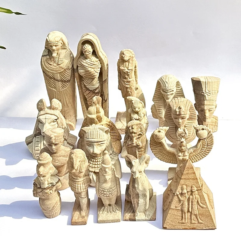Famous Ancient Egyptian Pharaoh Mummy Statues Goddess Sculpture Nefertiti Home Decor for Sale Europe Feng Shui New Year Figurine