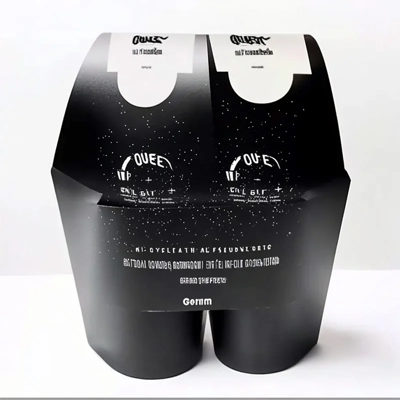 Eco-Friendly Kraft Paper Drink Carrier for 2 4 6 Cups Hot Beverage Go Cup Holder with Stamped Handle Take-Away Coffee Holder
