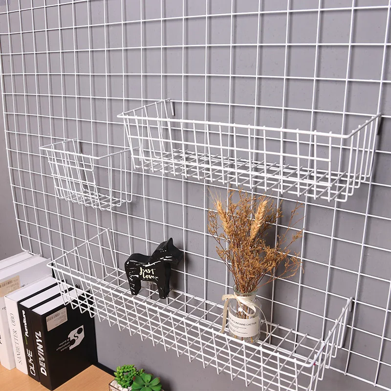 Factory direct sales mesh hanging basket tray shelf storage basket ins storage iron hanging basket