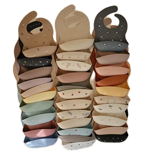 new arrive OEM manufacturer free BPA CE certificate waterproof adjustable silicone baby bib with food catcher