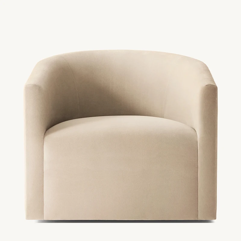 Minimalist design floor sofa lamb wool high back armrest single sofa chair living room chair