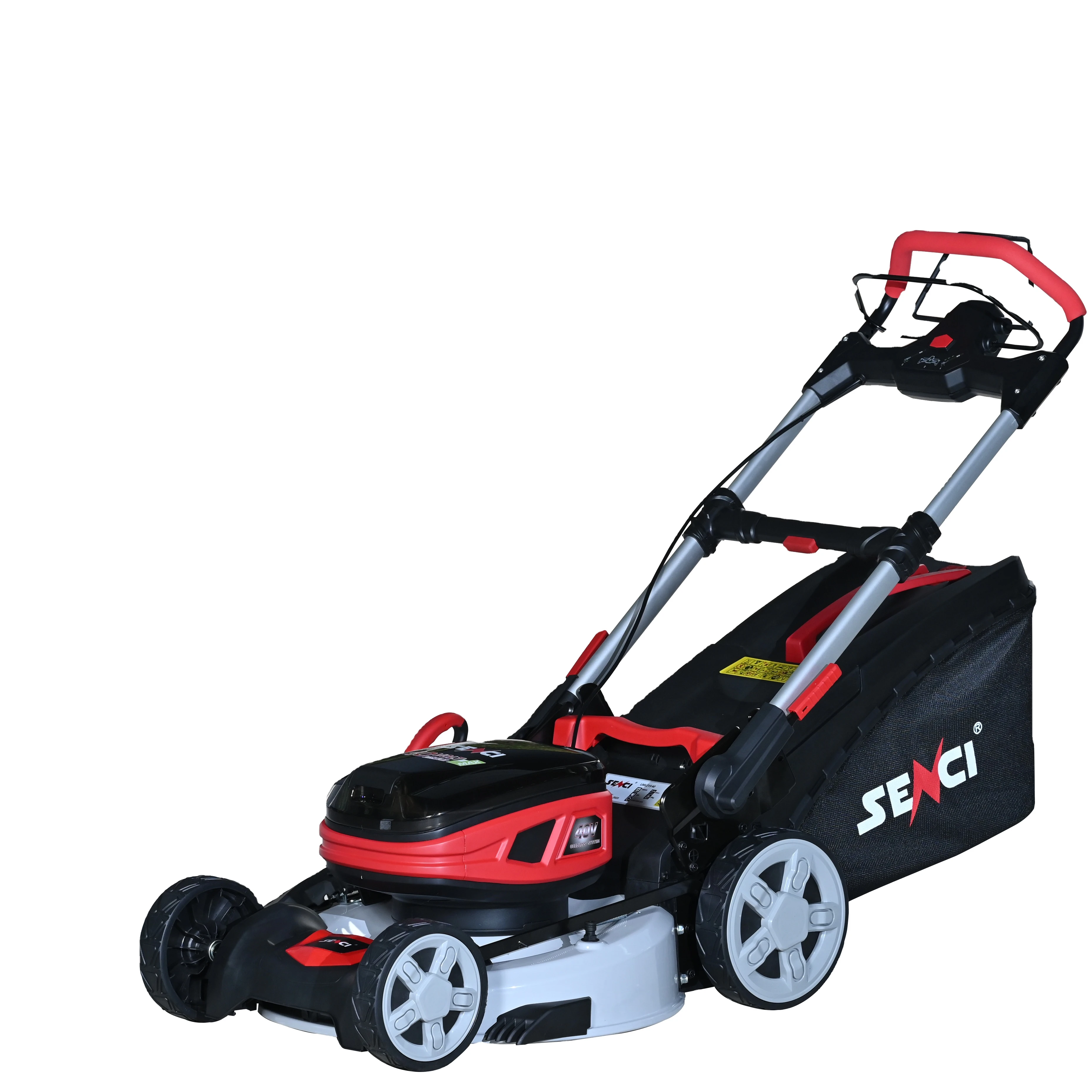 Senci 18 inches LML 18S40 40V Aluminium telescopic handle self propelled petrol lawnmower with bag L series