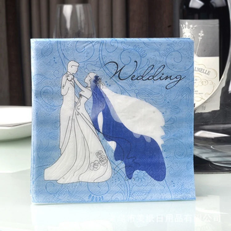 Bide to be Bachelorette Engagement Wedding party rose gold foil paper tissue napkins with custom request