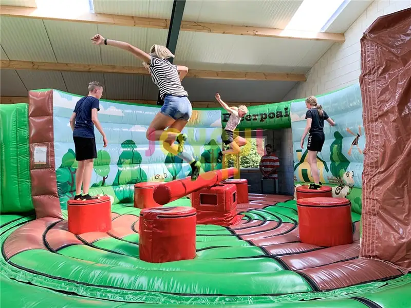 Giant model Guangzhou factory inflatable castle playground with big slide for amusement park