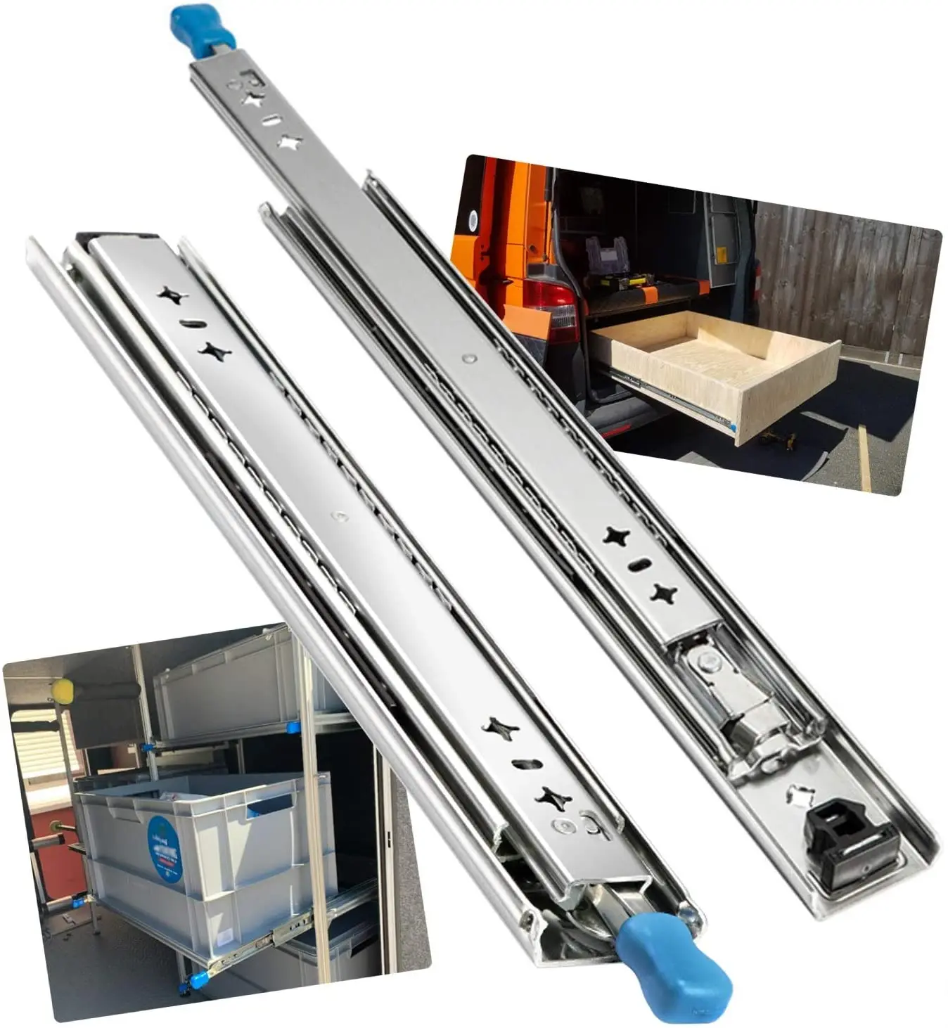 120kg 700mm ball bearing 3 folding drawer slide heavy duty