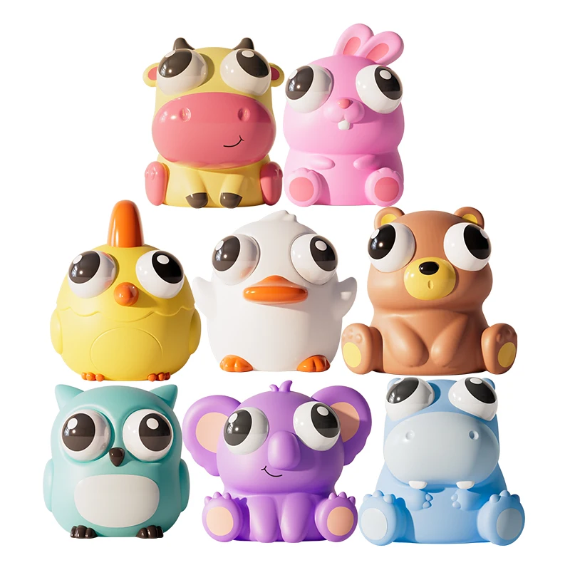 Factory Direct Pop Out Eyes Squeeze Animals Stress Relief Toys Sensory Fidget Anxiety Relief Squeeze Toys