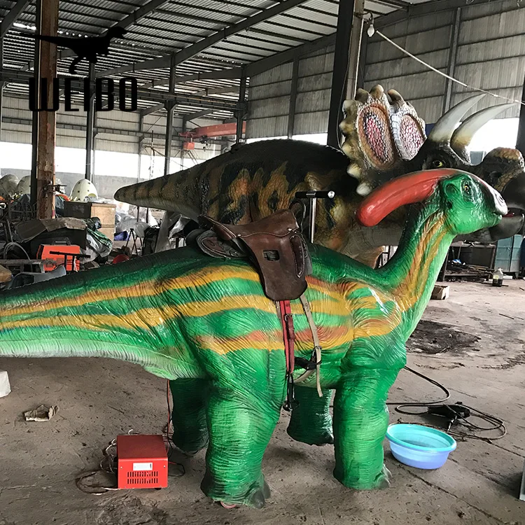 Amusement park popular realistic riding dinosaur