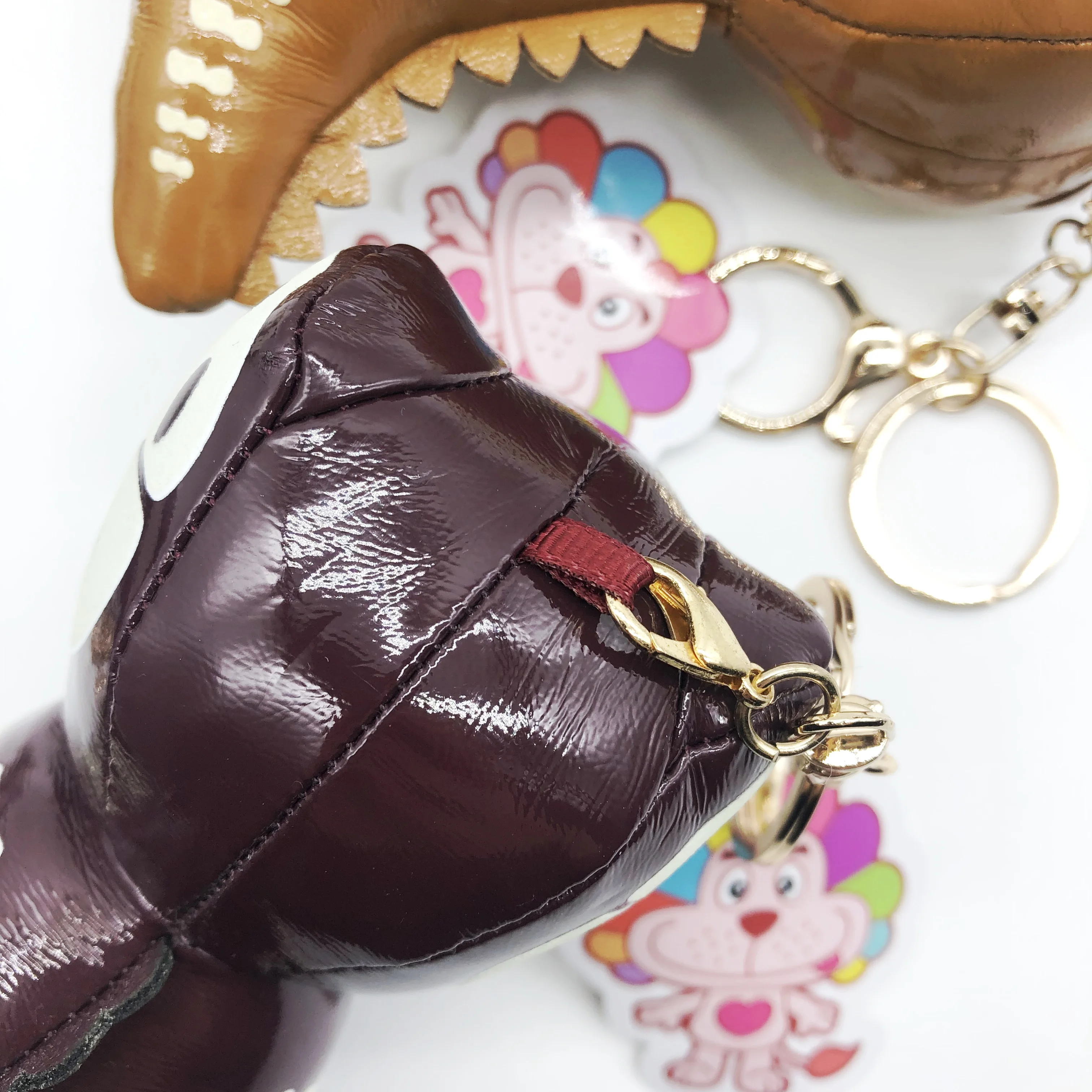 Luminous Dinosaur Unicorn Leather Pendant Animal Shape Plush Toy Shining In The Night Plush Toy New Design Luminous Keychain