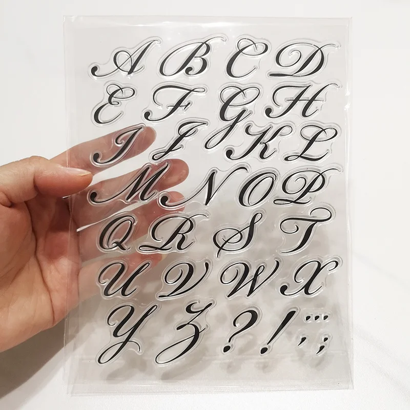 Alphabet Transparent color seal DIY ledger Clear silicone seal rubber stamp